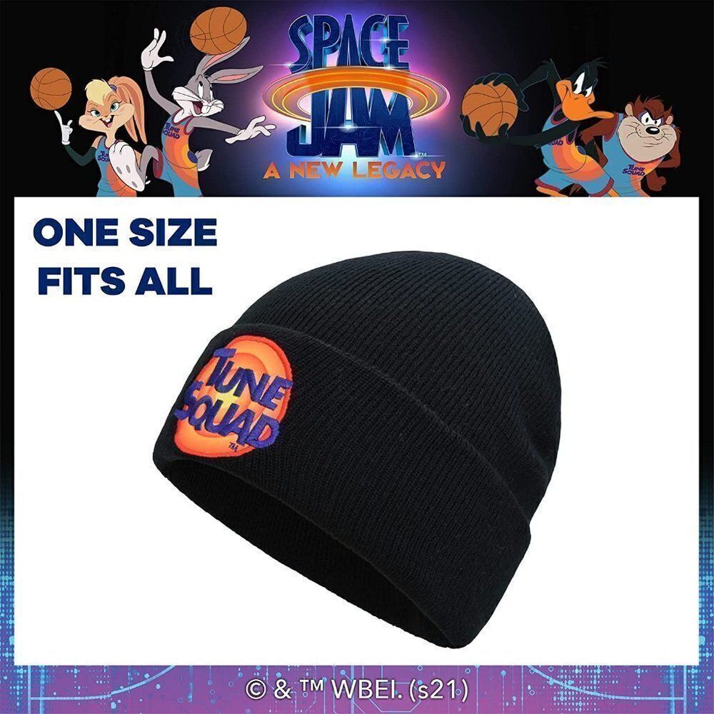 Concept One Man's Space Jam 2 Tune Squad Cuff Winter Beanie Hat Black